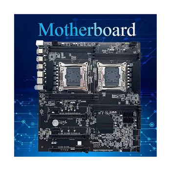 Материнская плата X99 D4 + Кабель переключения + Кабель SATA + Перегородка LGA 2011 Поддержка PCI-E16X 8XDDR4 с двойным процессорным слотом для майнинга ALEO Miner