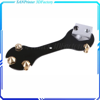 3D Сопловой Ключ 5 В 1 Гаечный Ключ с Креплением от 6 мм до 20 мм Стальной Гаечный Ключ Плоский 3D Принтер Запчасти Для MK8 MK10 V6 Сопловой Тепловой Блок