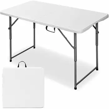 складной стол для Кемпинга и подсобных нужд Высотой 4 фута С Регулируемой высотой - Белый