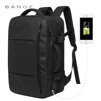 Мужской рюкзак для ноутбука для путешествий, бизнеса, большой емкости, водонепроницаемая сумка с внешним USB-портом для зарядки