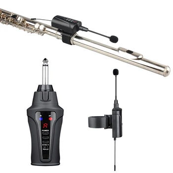 Профессиональная система беспроводного микрофонного приемника и передатчика UHF для флейты Piccolo, детали системы приемника и передатчика