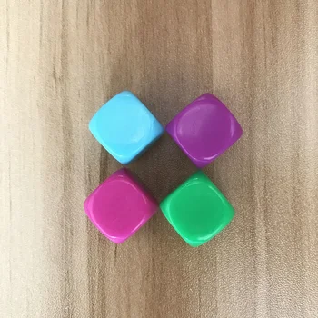 10 шт./лот, 16 мм, Пустые кубики, Акриловые, с закругленными углами, Шестигранные, Цветные, на кубиках можно написать оригинальность, набор кубиков 