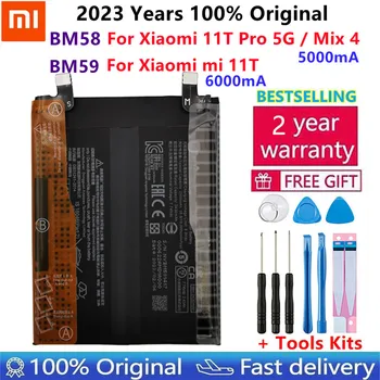 Высококачественный Xiaomi 100% Оригинальный Аккумулятор BM59 Для Xiaomi 11T Mi 11T, BM58 Для Xiaomi Mi 11T Pro Mi Mix 4 Mi X4 Батареи Bateria