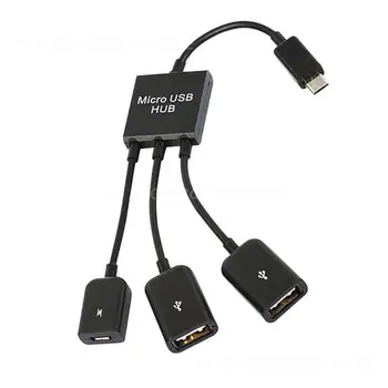 Адаптеры для мыши Легкий кабель-адаптер Otg Micro Otg Портативный USB-порт Адаптер Черная игровая клавиатура 3 В 1
