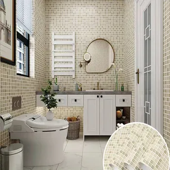 Мозаичные самоклеящиеся плиточные обои Водонепроницаемые ПВХ наклейки для ремонта мебели в кухне ванной комнате декора комнаты Отклейте и приклейте