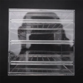 Пластиковый ящик Для хранения ювелирных изделий, Подставка для Сережек, Органайзер, держатель с 3 Вертикальными выдвижными ящиками